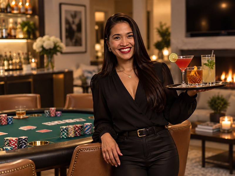 Drinks delivered to the table